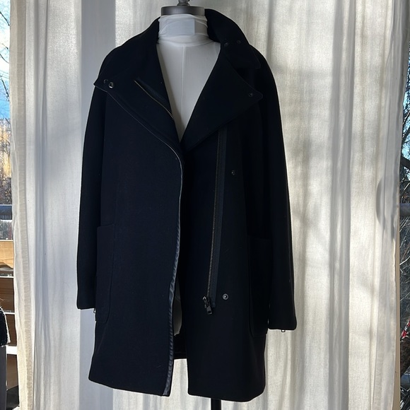 Madewell City Grid Wool Blend Cocoon Coat - Picture 2 of 6